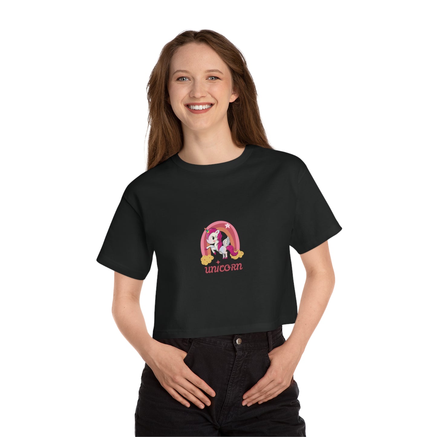Champion Cropped T-Shirt - Unicorn