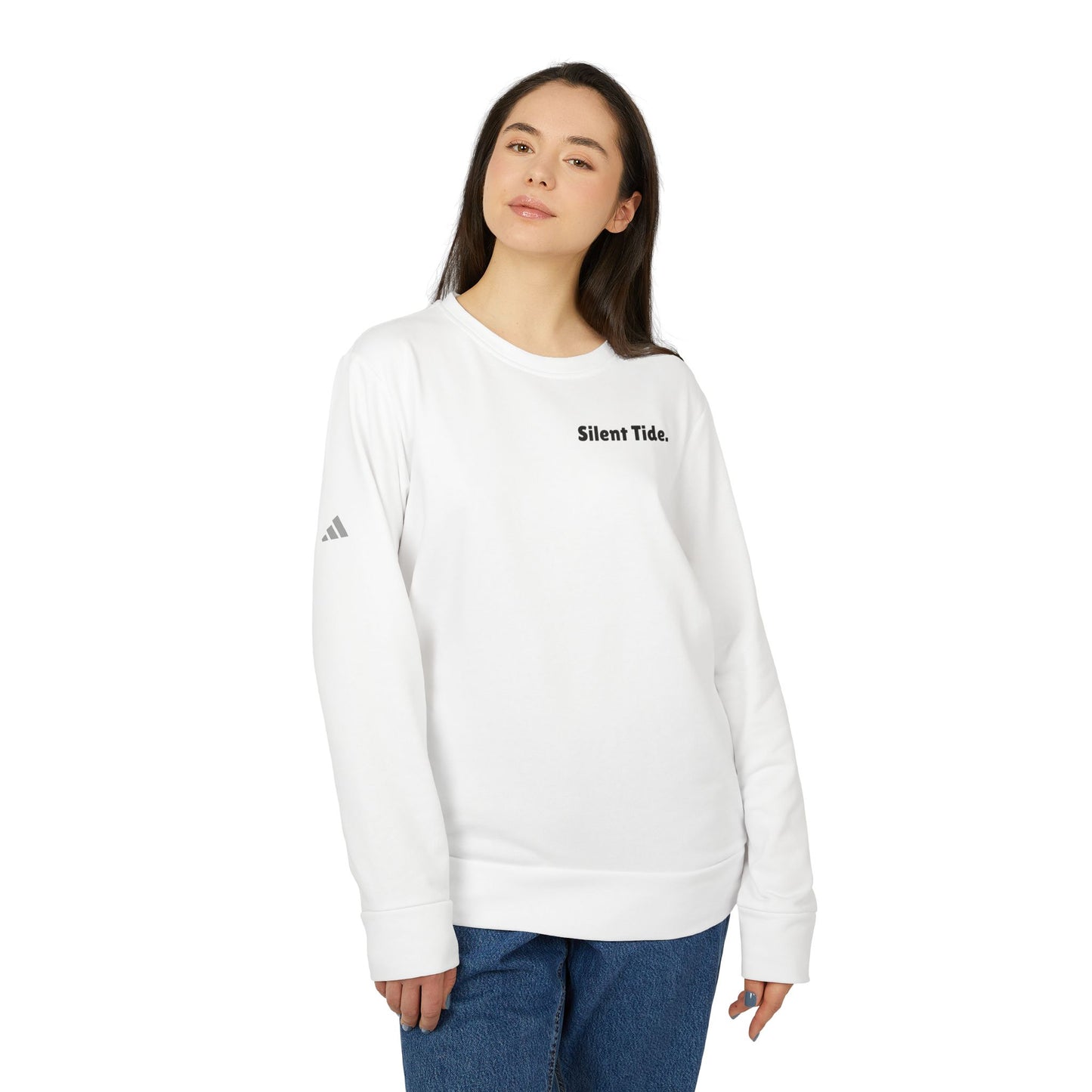 Adidas Unisex Fleece Crewneck Sweatshirt 'Silent Tide.'