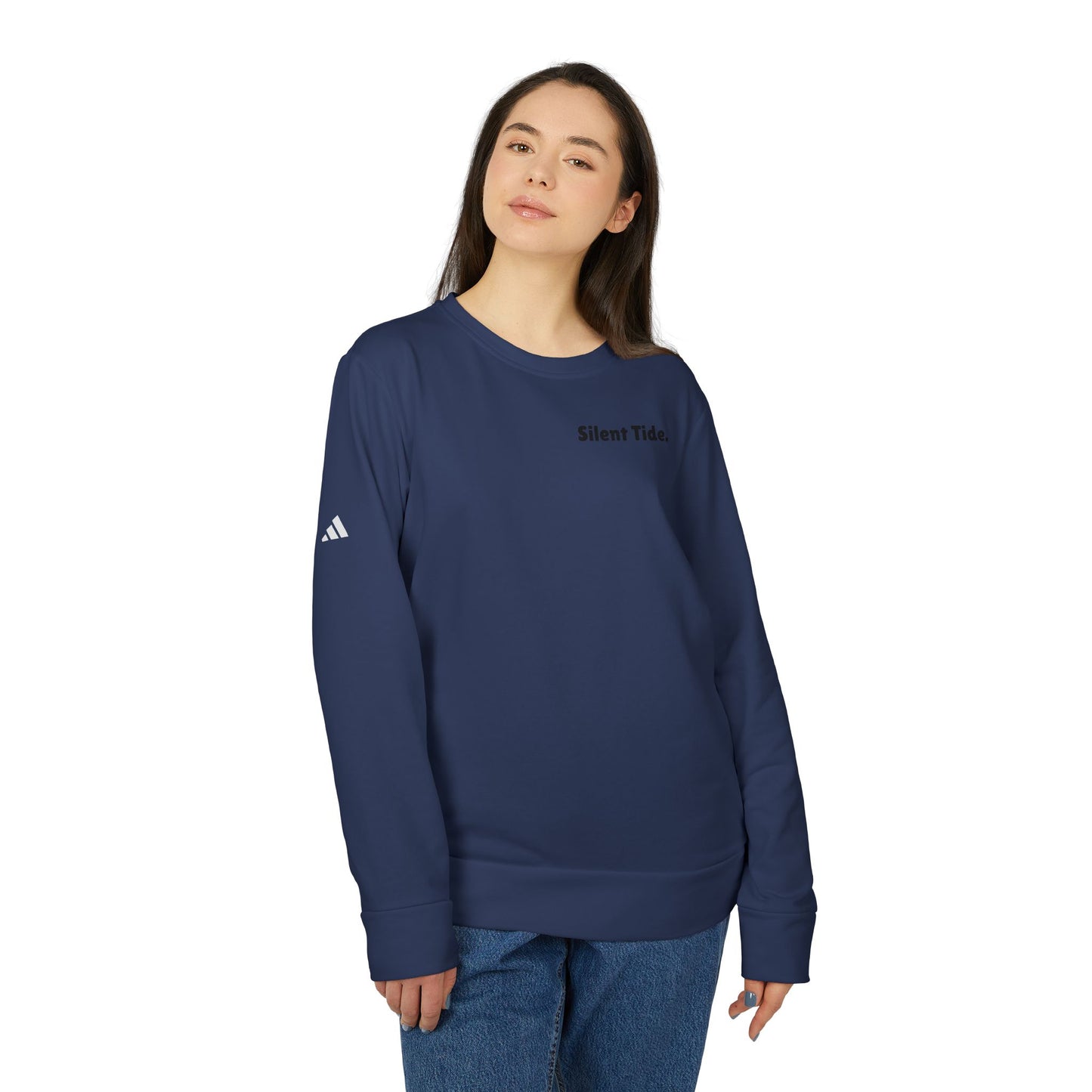 Adidas Unisex Fleece Crewneck Sweatshirt 'Silent Tide.'