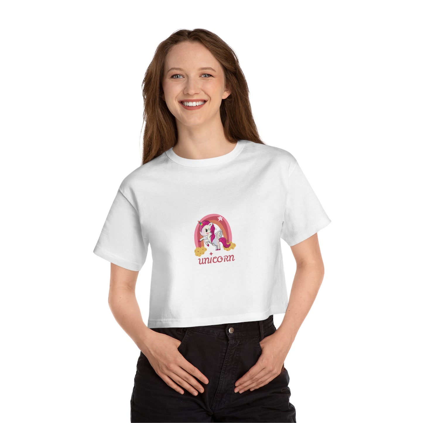 Champion Cropped T-Shirt - Unicorn