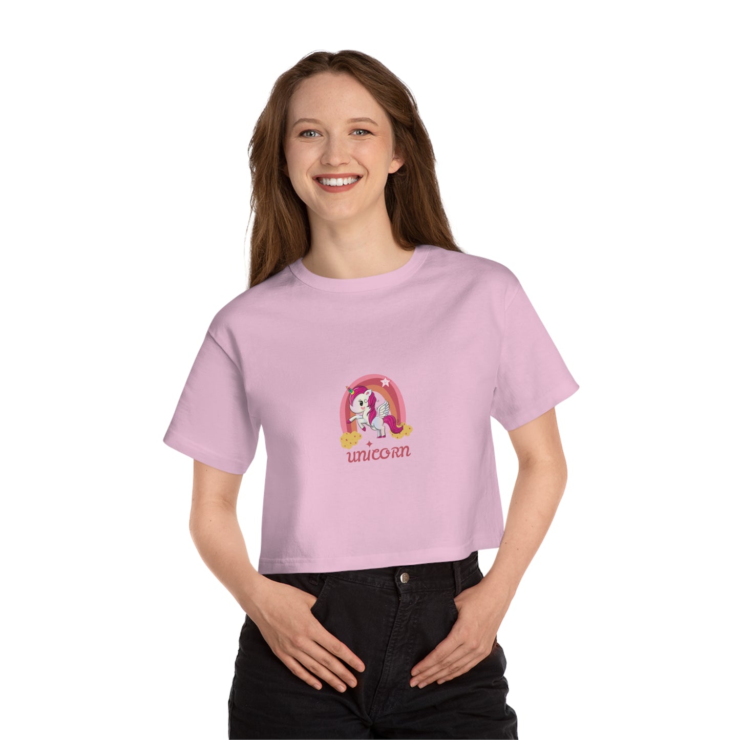 Champion Cropped T-Shirt - Unicorn