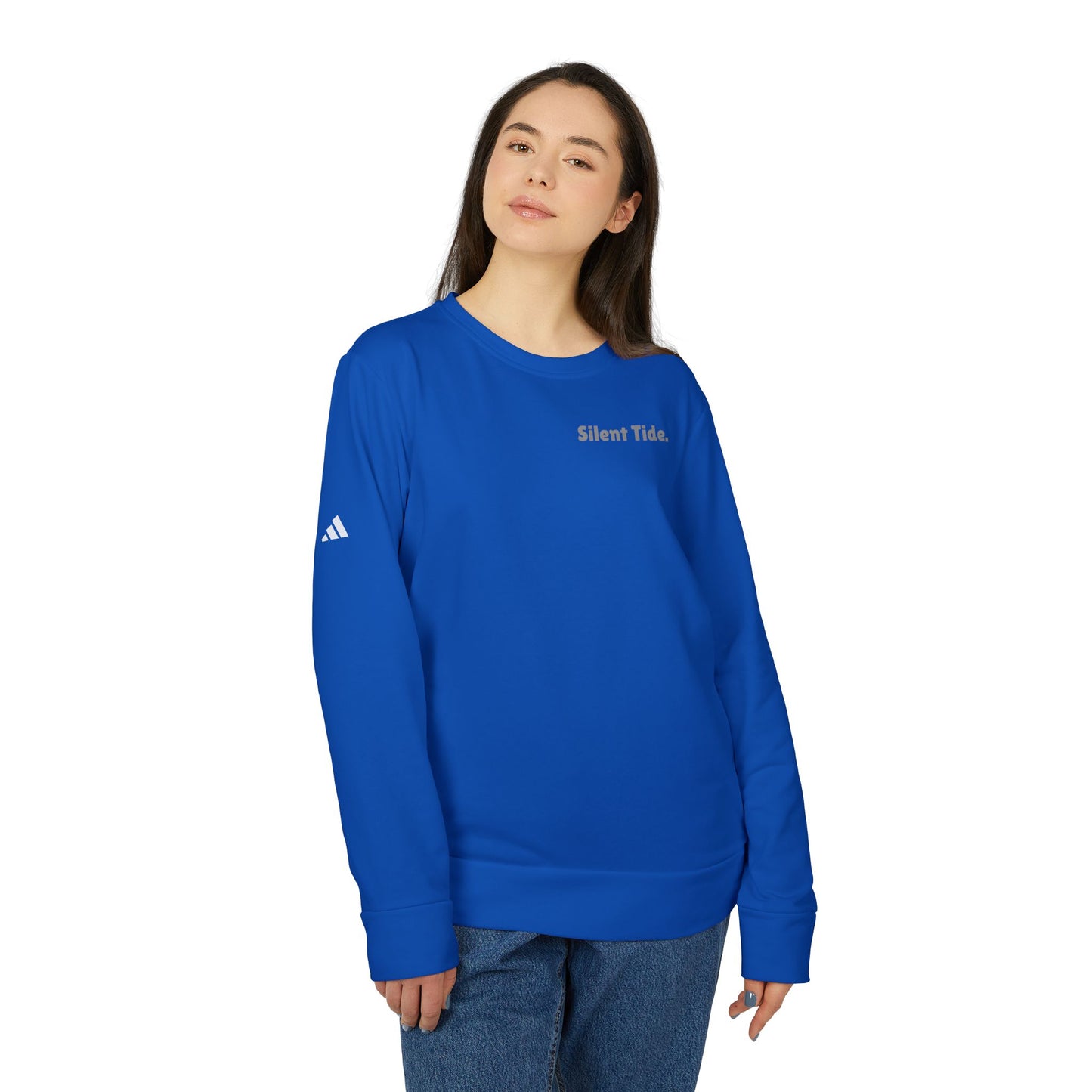 Adidas Unisex Fleece Crewneck Sweatshirt 'Silent Tide.'