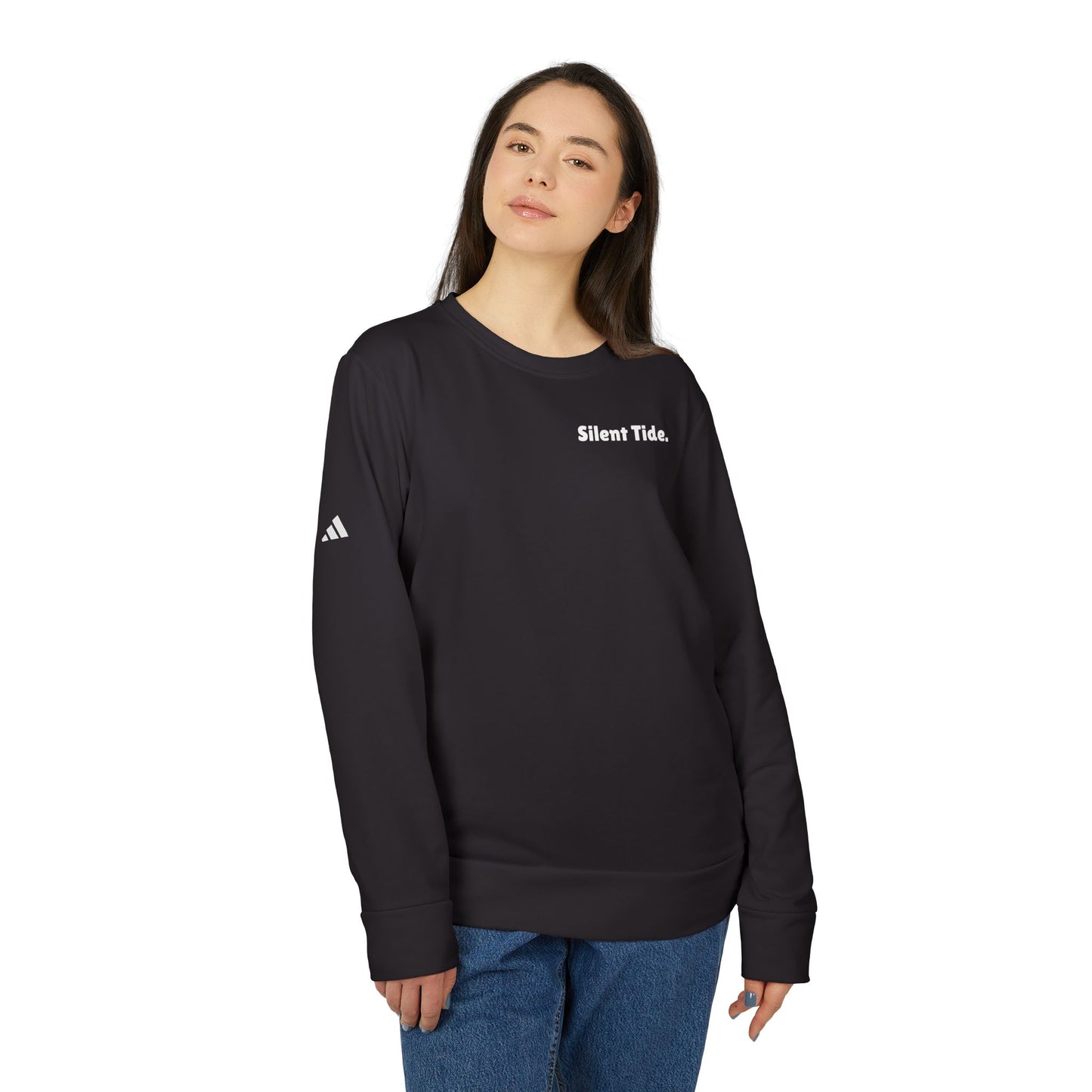 Adidas Unisex Fleece Crewneck Sweatshirt 'Silent Tide.'