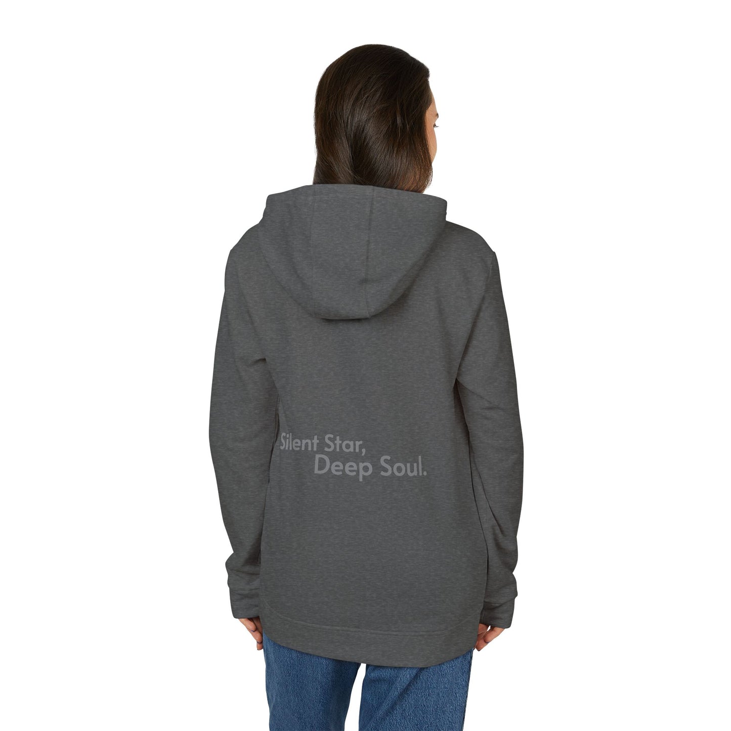 Adidas Cozy Unisex Fleece Hoodie - 'Silent star, deep soul.'