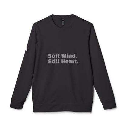 Adidas Unisex Fleece Crewneck Sweatshirt 'Soft wind, Still Heart.'