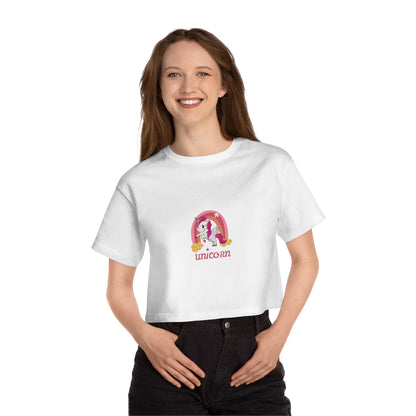 Champion Cropped T-Shirt - Unicorn