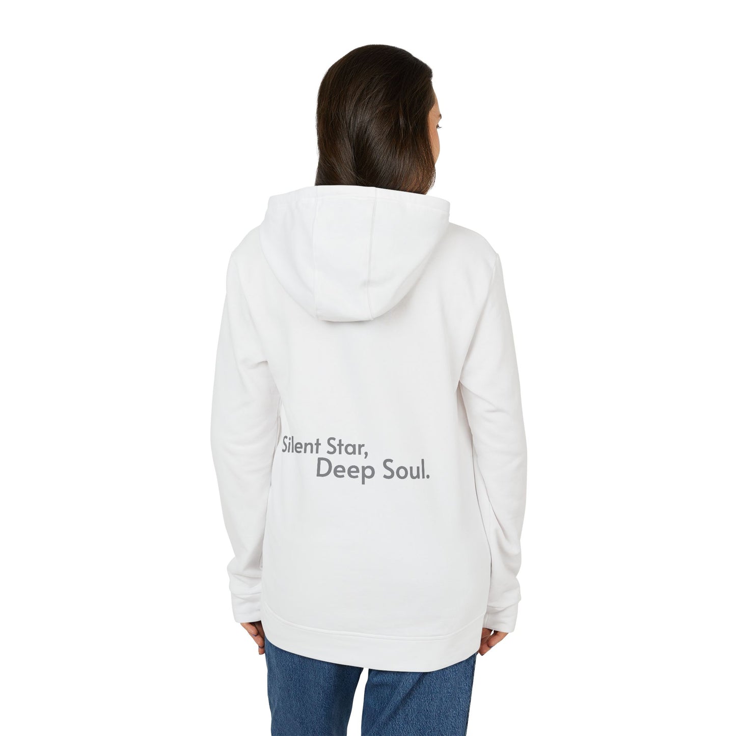 Adidas Cozy Unisex Fleece Hoodie - 'Silent star, deep soul.'