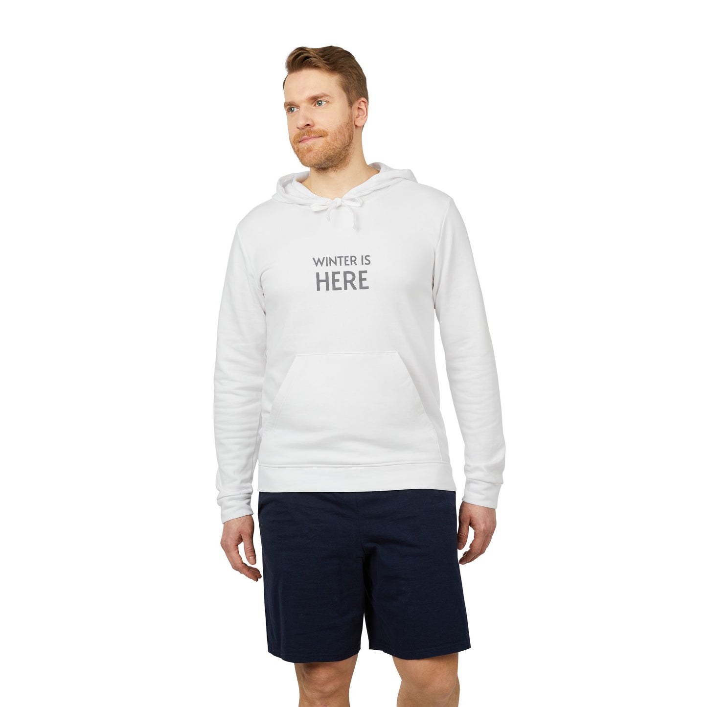 Adidas Cozy Unisex Fleece Hoodie - 'Winter Is Here'